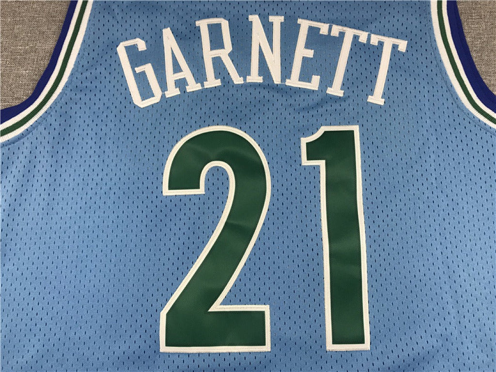 Minnesota Timberwolves Kevin Garnett #21 1995-96 NBA Retro Embroidered Jersey – Sizes S-XXXL