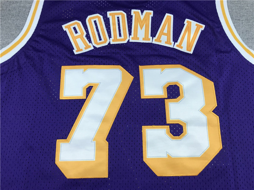 Dennis Rodman #73 Los Angeles Lakers NBA Retro Embroidered Jersey – Sizes S-XXXL