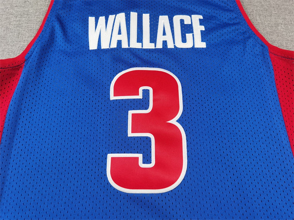 Ben Wallace #3 Detroit Pistons NBA Retro Embroidered Jersey – Sizes S-XXXL