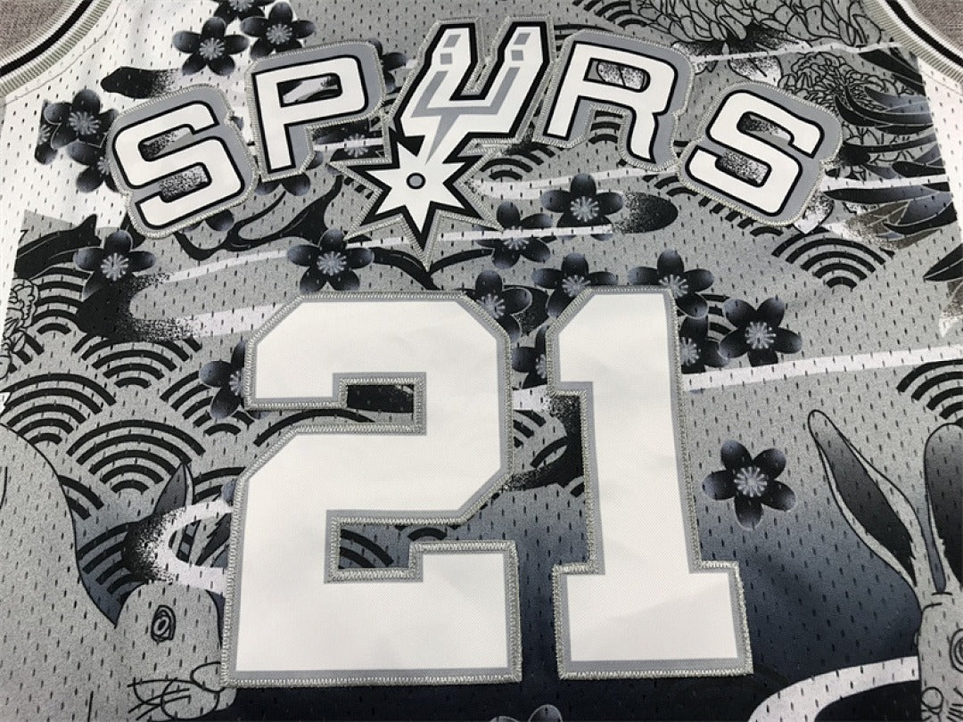 NBA retro version of San Antonio Spurs #21 Duncan jersey