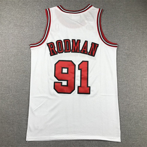 Chicago Rodman #91 NBA Retro Embroidered Jersey – Sizes S-XXXL