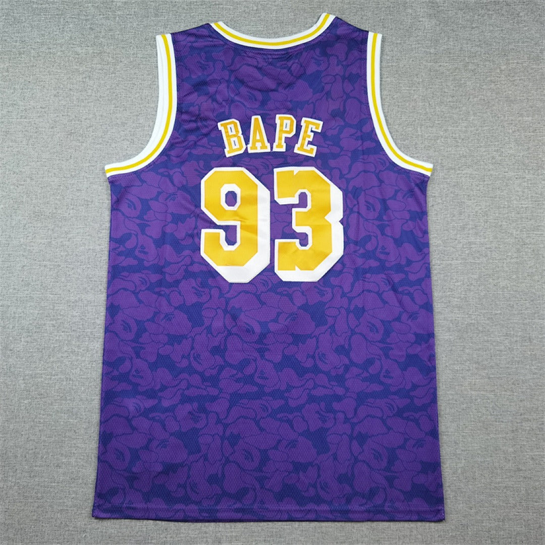 Los Angeles Lakers #93 NBA Retro Collaboration Embroidered Jersey – Sizes S-XXXL