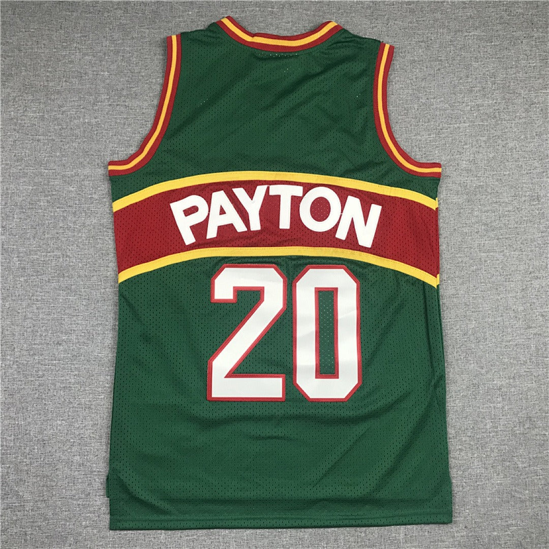 Seattle SuperSonics Gary Payton #20 NBA Retro Embroidered Jersey – Sizes S-XXXL