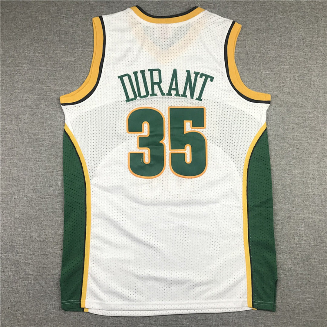 Seattle SuperSonics #35 Kevin Durant NBA Retro Embroidered Jersey – Sizes S-XXXL