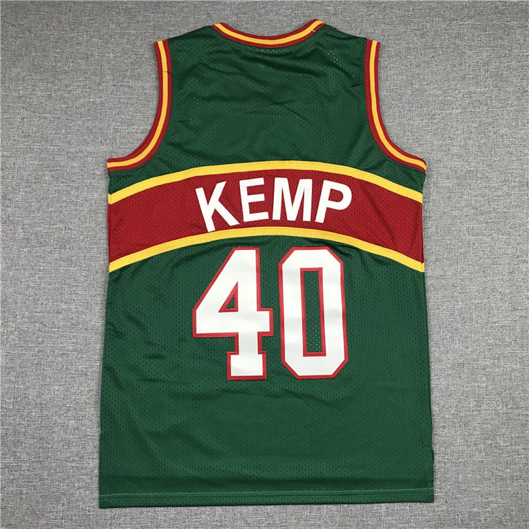 Shawn Kemp #40 Seattle SuperSonics Retro Embroidered Jersey – Sizes S-XXXL