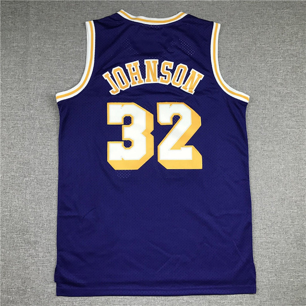 Magic Johnson #32 Los Angeles Lakers NBA Retro Embroidered Jersey – Sizes S-XXXL
