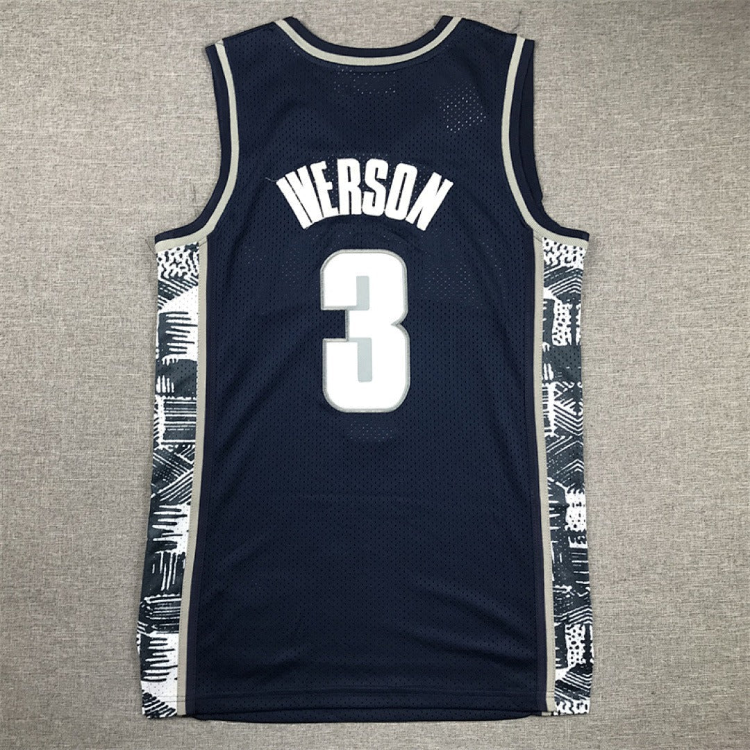 Georgetown Hoyas #3 Allen Iverson Retro NCAA Jersey – Sizes S–XXXL