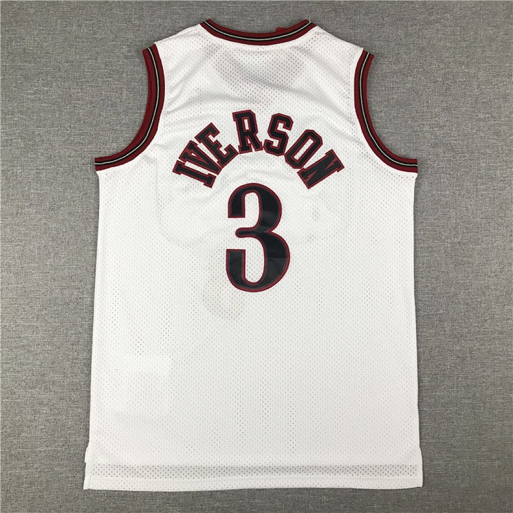 Philadelphia 76ers Allen Iverson #3 NBA Retro Embroidered Jersey – Sizes S-XXXL