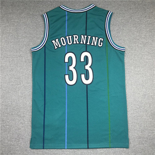 Alonzo Mourning #33 Charlotte Hornets NBA Retro Embroidered Jersey – Sizes S-XXXL