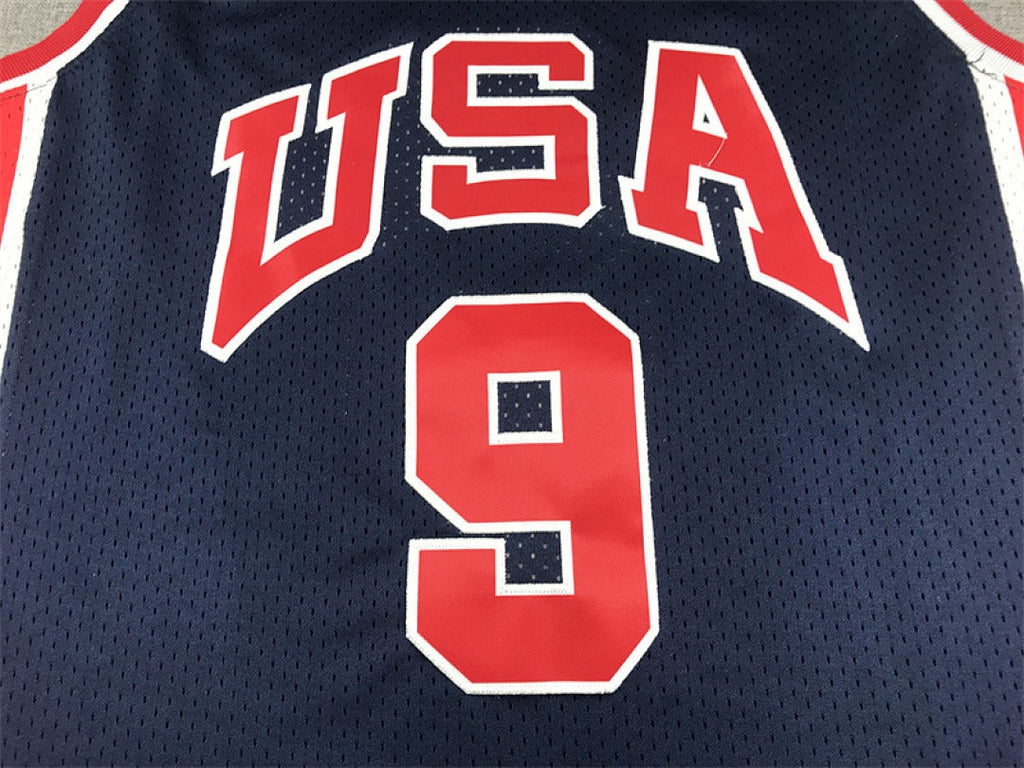 1984 Olympics USA Basketball #9 Retro Embroidered Jersey – Sizes S-XXXL