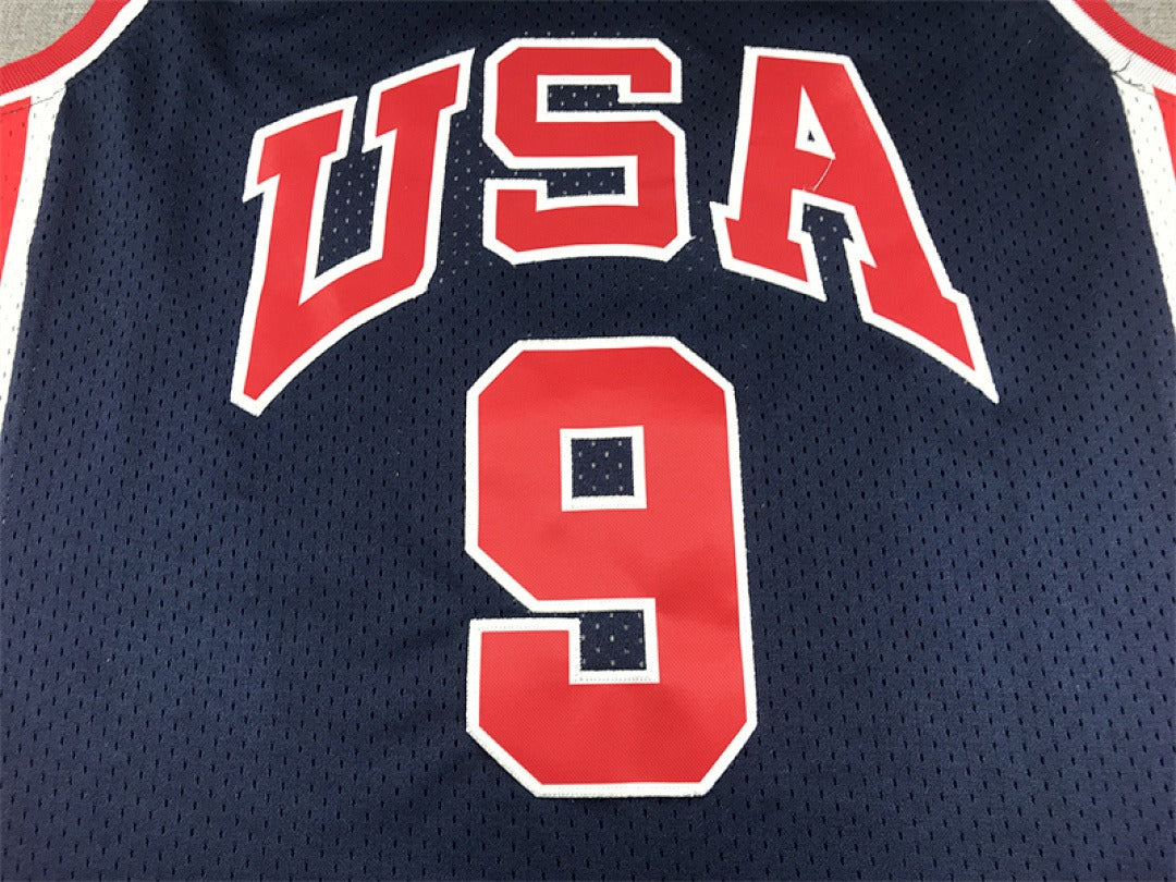 1984 Olympics USA Basketball #9 Retro Embroidered Jersey – Sizes S-XXXL