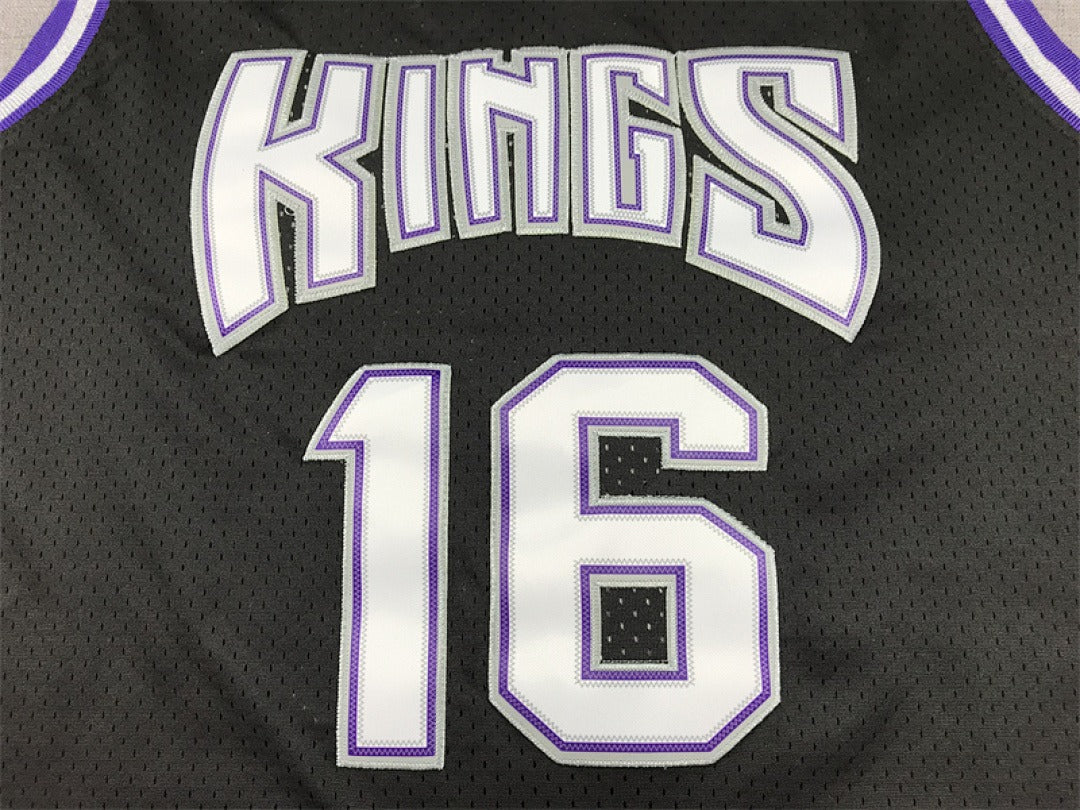 Sacramento Kings Stojakovic #16 NBA Retro Embroidered Jersey – Sizes S-XXXL