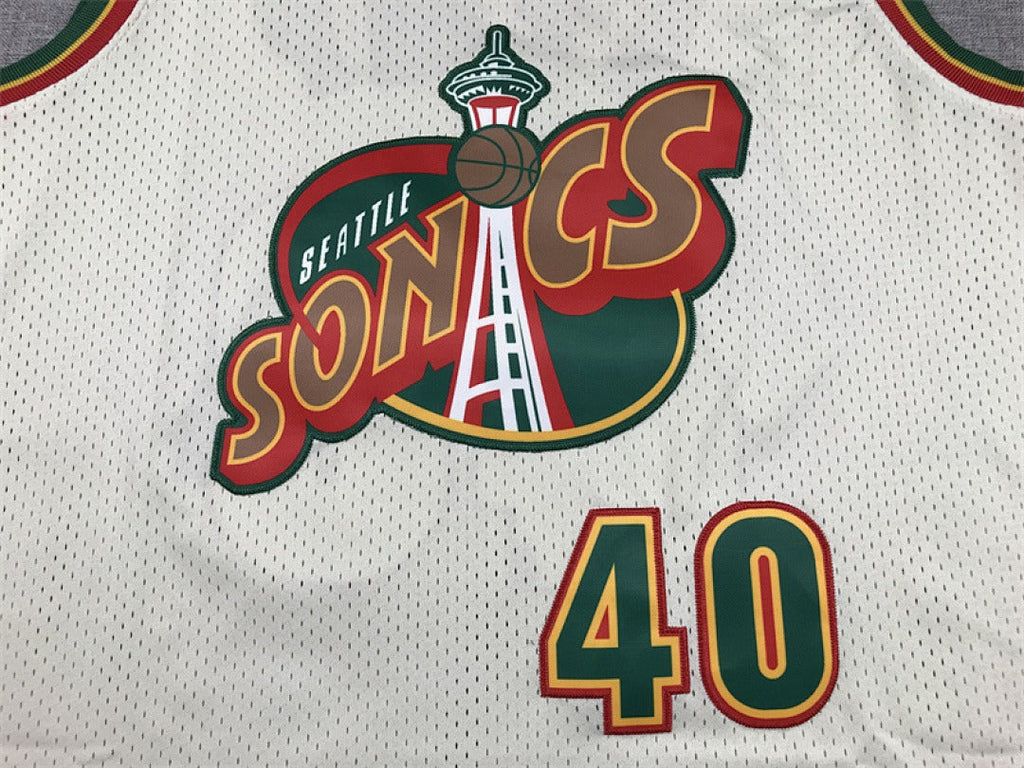 Shawn Kemp #40 Seattle SuperSonics Retro Embroidered Jersey – Sizes S-XXXL