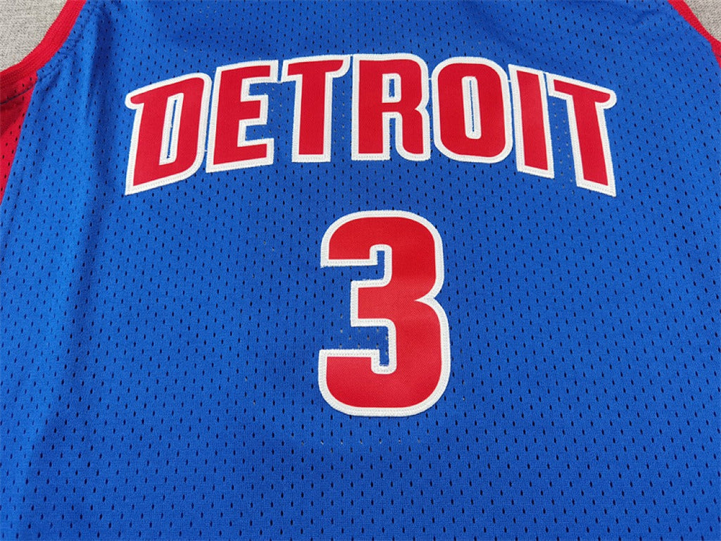 Ben Wallace #3 Detroit Pistons NBA Retro Embroidered Jersey – Sizes S-XXXL