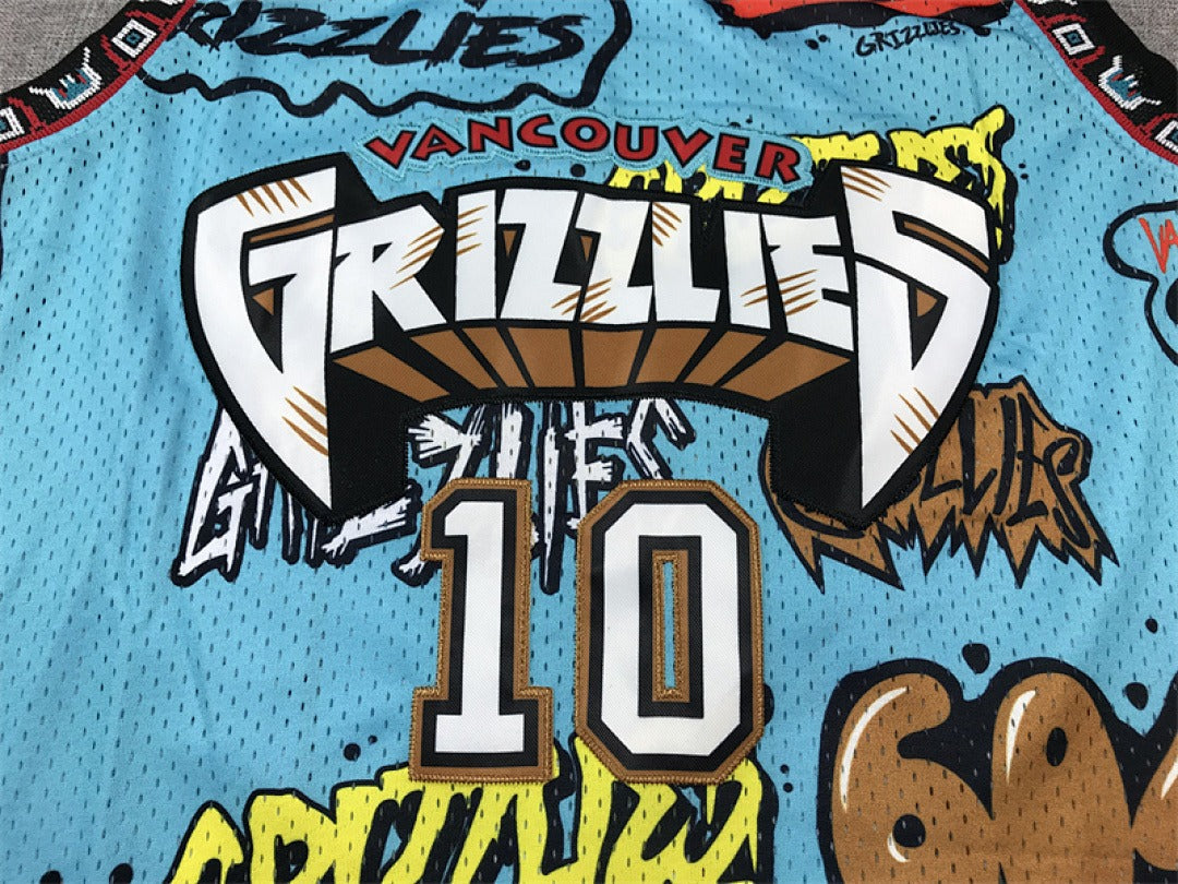 Mike Bibby #10 Memphis Grizzlies NBA Retro Embroidered Jersey – Sizes S-XXXL