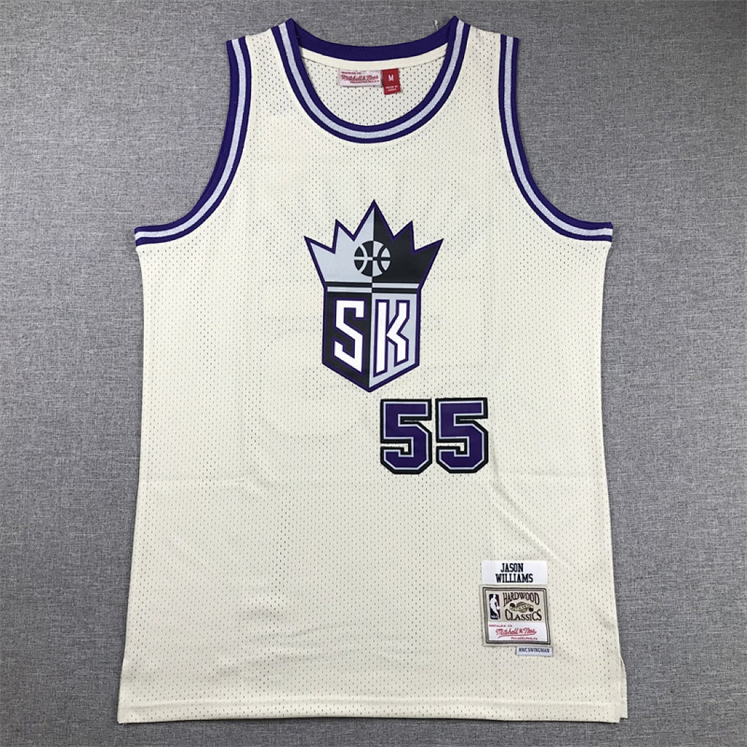 Sacramento Kings Jason Williams #55 NBA Retro Embroidered Jersey – Sizes S-XXXL