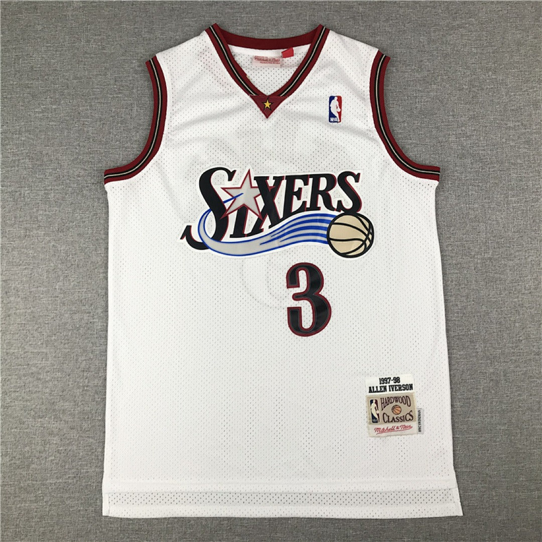Philadelphia 76ers Allen Iverson #3 NBA Retro Embroidered Jersey – Sizes S-XXXL