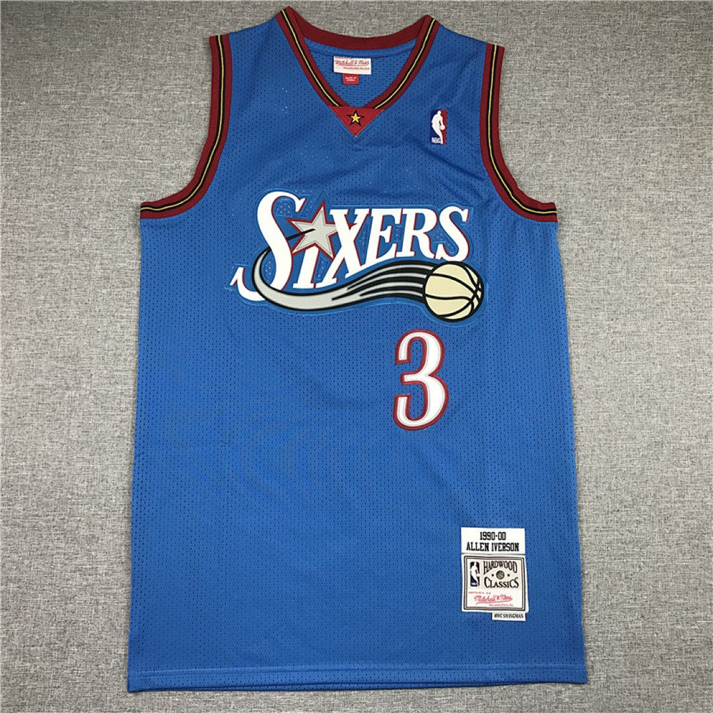 Philadelphia 76ers Allen Iverson #3 1999-2000 NBA Retro Embroidered Jersey – Sizes S-XXXL