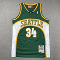Ray Allen #34 Seattle SuperSonics NBA Retro Embroidered Jersey