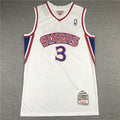 Philadelphia 76ers Allen Iverson #3 1996-97 NBA Rookie Season Retro Embroidered Jersey – Sizes S-XXXL