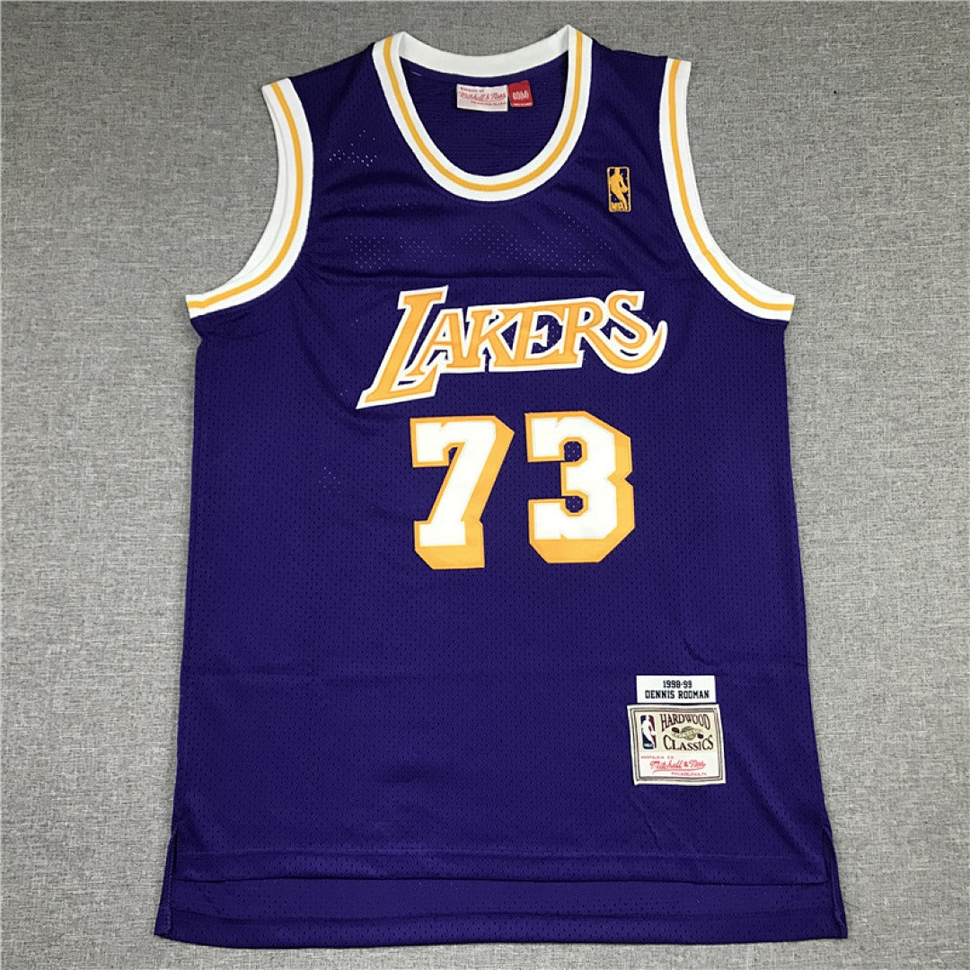 Dennis Rodman #73 Los Angeles Lakers NBA Retro Embroidered Jersey – Sizes S-XXXL