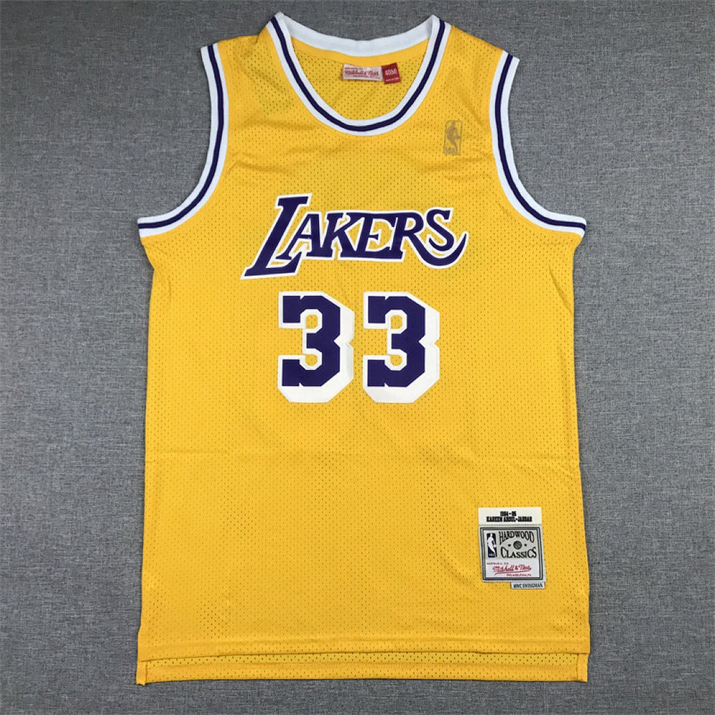 Kareem Abdul-Jabbar #33 Los Angeles Lakers NBA Retro Embroidered Jersey – Sizes S-XXXL