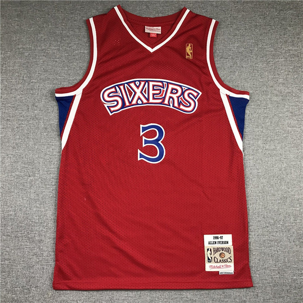 Philadelphia 76ers Allen Iverson #3 NBA Retro Embroidered Jersey – Sizes S-XXXL