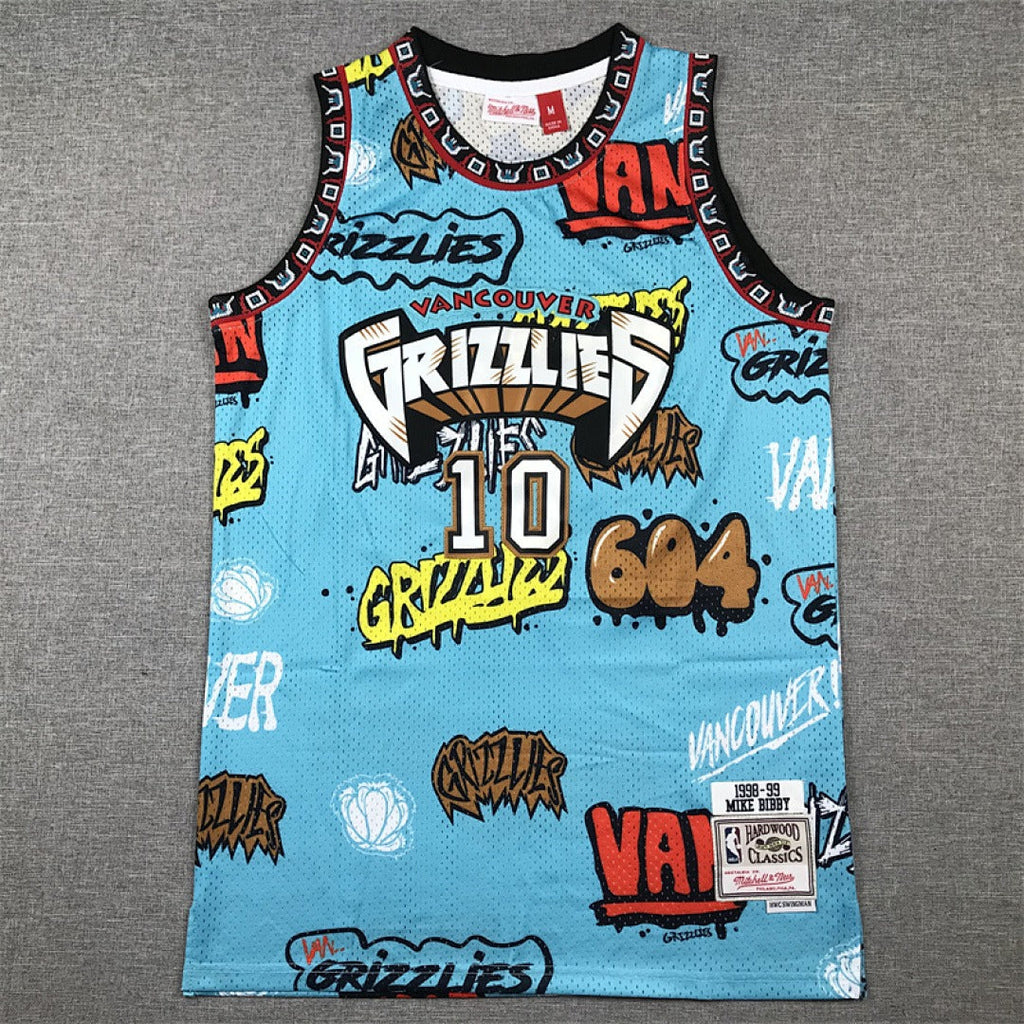 Mike Bibby #10 Memphis Grizzlies NBA Retro Embroidered Jersey – Sizes S-XXXL