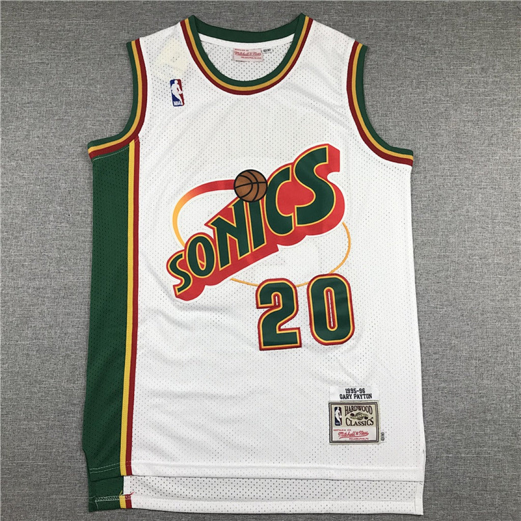 Seattle SuperSonics Gary Payton #20 NBA Retro Embroidered Jersey – Sizes S-XXXL
